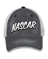 Checkered Flag Sports Women's Gray/White Nascar Pit Box Adjustable Trucker Hat