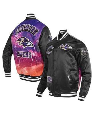 Pro Standard Men's Black Baltimore Ravens Sublimated Satin Full-Snap Jacket