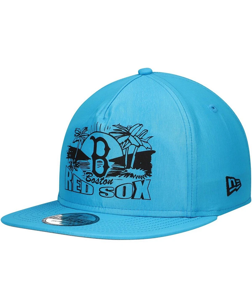 New Era Men's Blue Boston Red Sox Neon Golfer Snapback Hat