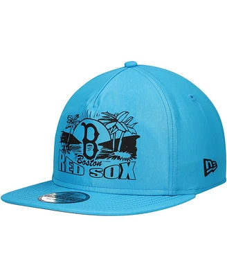 New Era Men's Blue Boston Red Sox Neon Golfer Snapback Hat