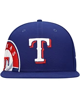 New Era Men's Royal Texas Rangers Logo Strike 9FIFTY Snapback Hat