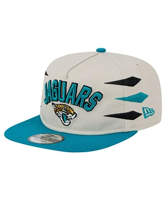 New Era Men's Stone/Teal Jacksonville Jaguars Athletic Golfer Snapback Hat