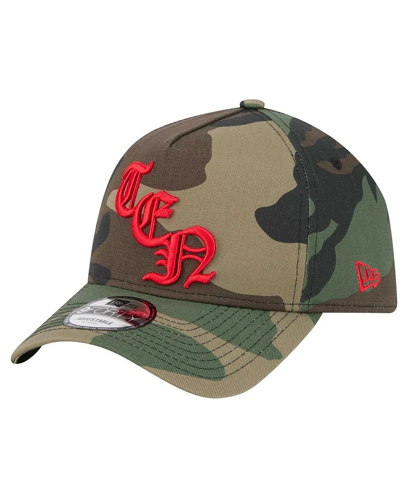 New Era Men's Camo Tennessee Titans Mystic Camo A-Frame 9FORTY Adjustable Hat