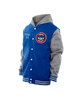 New Era Men's Royal Chicago Cubs Throwback Prep Full-Snap Hoodie Jacket