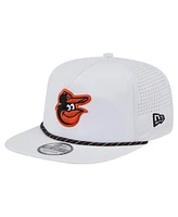 New Era Men's White Baltimore Orioles Perforated Golfer Snapback Hat
