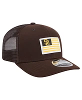New Era Men's Brown San Diego Padres Flag 9SEVENTY Stretch-Snap Hat