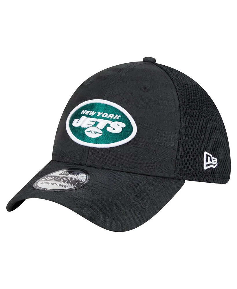 New Era Men's Black York Jets Active Camo 39THIRTY Flex Hat