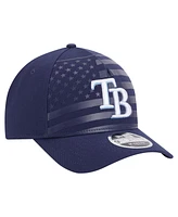 New Era Men's Navy Tampa Bay Rays American Flag 9FORTY M-Crown A-Frame Adjustable Hat