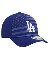 New Era Men's Royal Los Angeles Dodgers American Flag 9FORTY M-Crown A-Frame Adjustable Hat