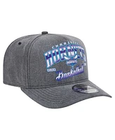 New Era Men's Charcoal Charlotte Hornets Throwback Washed Pre-Curved 9FIFTY Snapback Hat