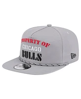 New Era Men's Gray Chicago Bulls Throwback Property Of Golfer Snapback Hat