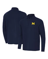 Antigua Men's Navy Michigan Wolverines Intent Quarter-Zip Sweatshirt