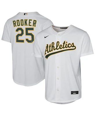 Nike Big Boys and Girls Brent Rooker White Athletics Home Replica Jersey