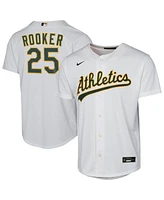 Nike Big Boys and Girls Brent Rooker White Athletics Home Replica Jersey