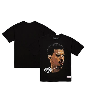 Mitchell & Ness Men's and Women's Victor Wembanyama Black Nba Real Big Face Player T-Shirt