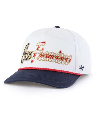 '47 Brand Men's White San Francisco Giants Patriotic Overhand Hitch Adjustable Hat