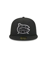 New Era Men's Black Charlotte Knights Theme Nights 59FIFTY Fitted Hat