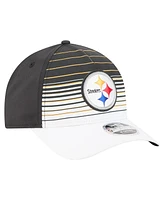 New Era Men's White/Black Pittsburgh Steelers Adventure Gradient 9FORTY M-Crown A-Frame Adjustable Hat