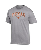 Champion Men's Heather Gray Texas Longhorns Arch Over Logo T-Shirt