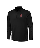 Antigua Men's Black Stanford Cardinal Reprocess Quarter-Zip Sweatshirt