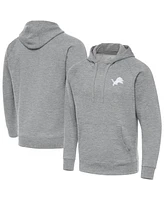 Antigua Men's Heather Gray Detroit Lions Victory Pullover Hoodie