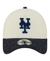 New Era Men's Cream New York Mets Speckle A-Frame 9FORTY Adjustable Hat