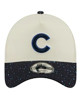 New Era Men's Cream Chicago Cubs Speckle A-Frame 9FORTY Adjustable Hat