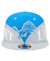 New Era Men's Blue/Gray Detroit Lions Split 9FIFTY Snapback Hat