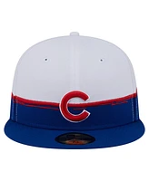 New Era Men's Royal/White Chicago Cubs Paint Stroke 59FIFTY Fitted Hat