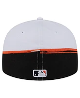 New Era Men's Black/White Baltimore Orioles Paint Stroke 59FIFTY Fitted Hat