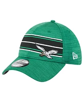 New Era Men's Kelly Green Philadelphia Eagles Stripes 39THIRTY Flex Hat