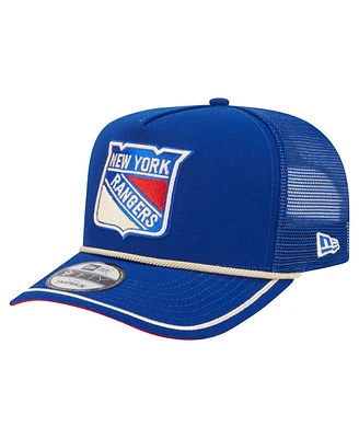 New Era Men's Blue New York Rangers Vintage Team Rope A-Frame 9FIFTY Snapback Hat