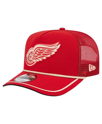 New Era Men's Red Detroit Red Wings Vintage Team Rope A-Frame 9FIFTY Snapback Hat