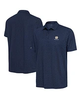 Antigua Men's Navy Notre Dame Fighting Irish Wordmark Logo Blooming Polo Shirt