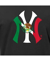 New Era Men's Black York Yankees Mexican Flag Logo T-Shirt