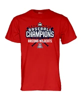 Blue 84 Men's and Women's Red Arizona Wildcats 2025 Big 12 Baseball Conference Tournament Champions T-Shirt