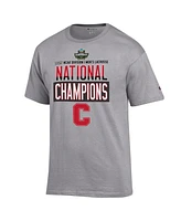 Champion Men's Gray Cornell Big Red 2025 Ncaa Men's Lacrosse National Champions Locker Room T-Shirt
