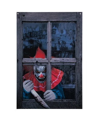 Northlight 47" Creepy Clown Scary Window Halloween Decoration