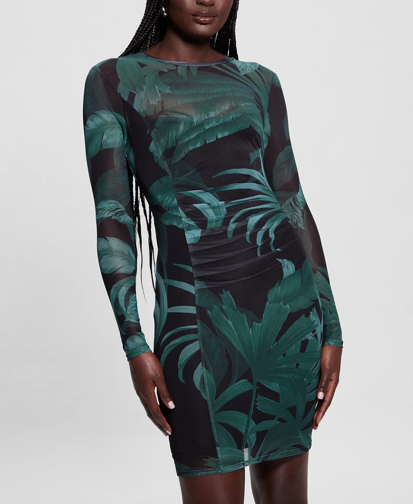 Guess Women's Long-Sleeve Jersey Bodycon Dress