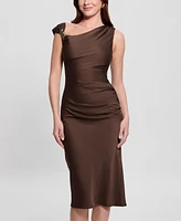 Guess Women's Ashlyn Asymmetrical-Neckline Sleeveless Midi Dress