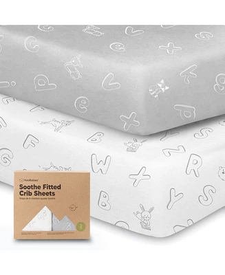 KeaBabies 2pk Soothe Fitted Crib Sheets Neutral, Baby Sheets, Fits Standard Nursery Mattress