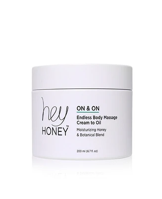 Hey Honey On and On Honey Cream to Oil Body Massage, 200 ml