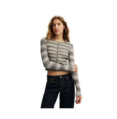 Cotton On Women's Everfine Rib Knit Cardigan