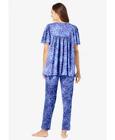 Only Necessities Women's Silky 2-Piece Pj Set