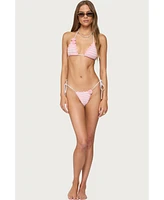 Edikted Women's Azalea Crochet String Bikini Bottom