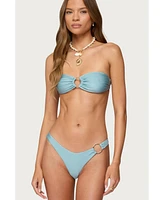 Edikted Women's Mesa Metal Ring Bandeau Bikini Top