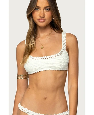 Edikted Women's Enzo Crochet Bralette Bikini Top