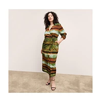 M.m.LaFleur Women's Deana Wrap Dress - Printed Washable Silk