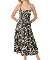 endless rose Women's Animal Print Midi Dress