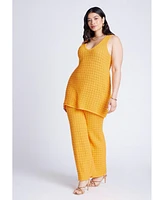 Eloquii Plus Crochet Knit Pant